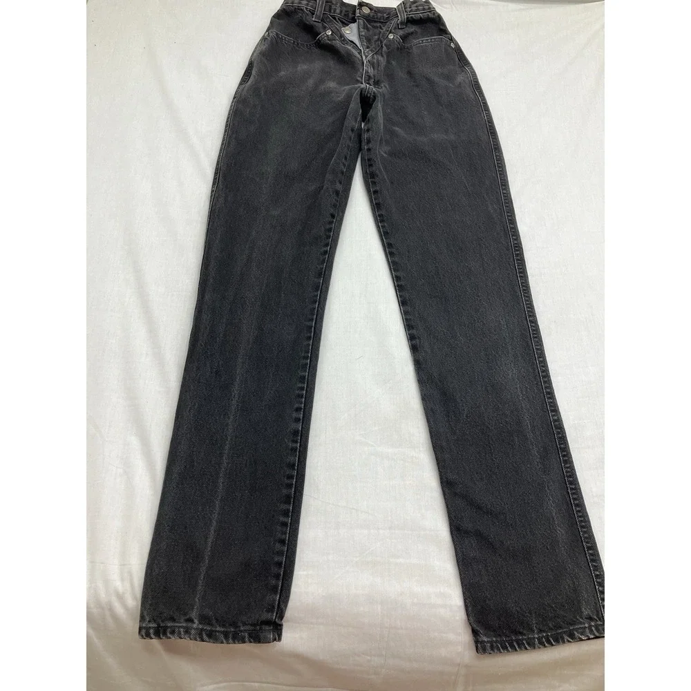 *VINTAGE SIZE 5/6 LAIDES BLACK OZARK MOUNTAIN BAREBACK JEANS - Picture 1 of 7